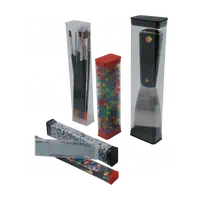 Tubes rectangulaires en plastique transparent