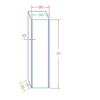 Tubes rectangulaires en plastique transparent