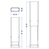 Tube rectangulaire extensible