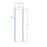 Tubes carrés en plastique transparent