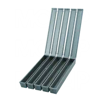 Emballage avec 5 compartiments sécables Emballage à compartiment sécable pour outils coupants